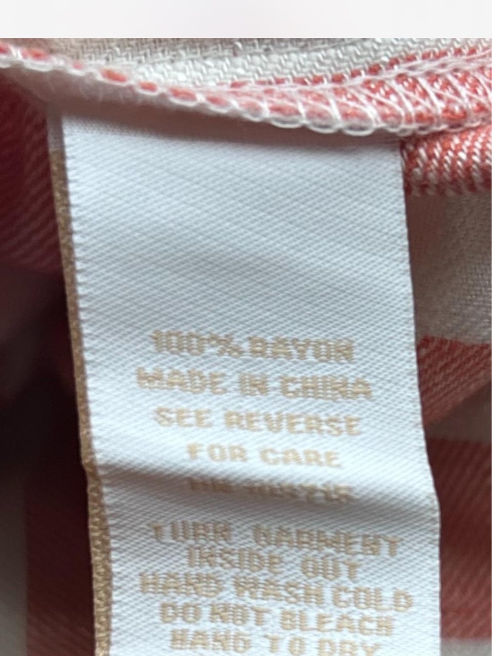 NWT Resort Hope & Harlow pink-orange and white striped button up dress Size 14 - Picture 7 of 7